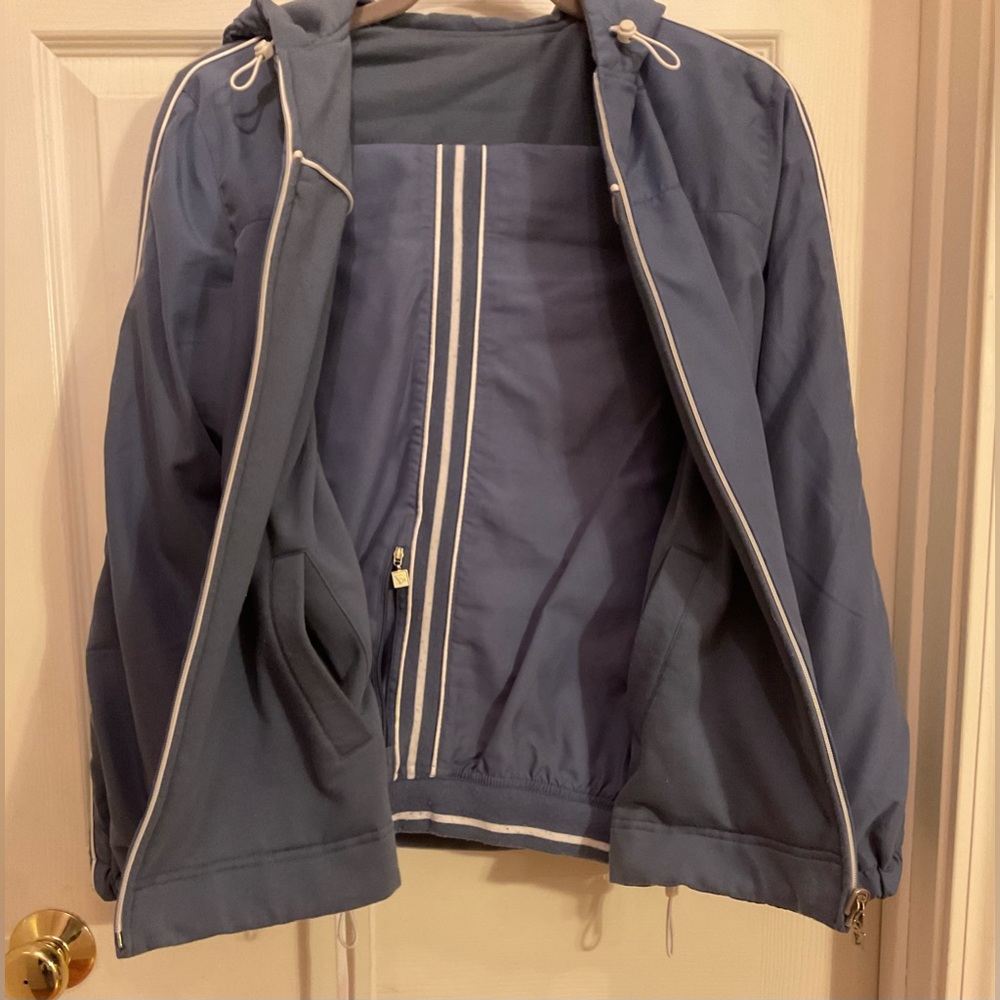 Reversible Periwinkle blue jogging track suit jacket coat & pants S